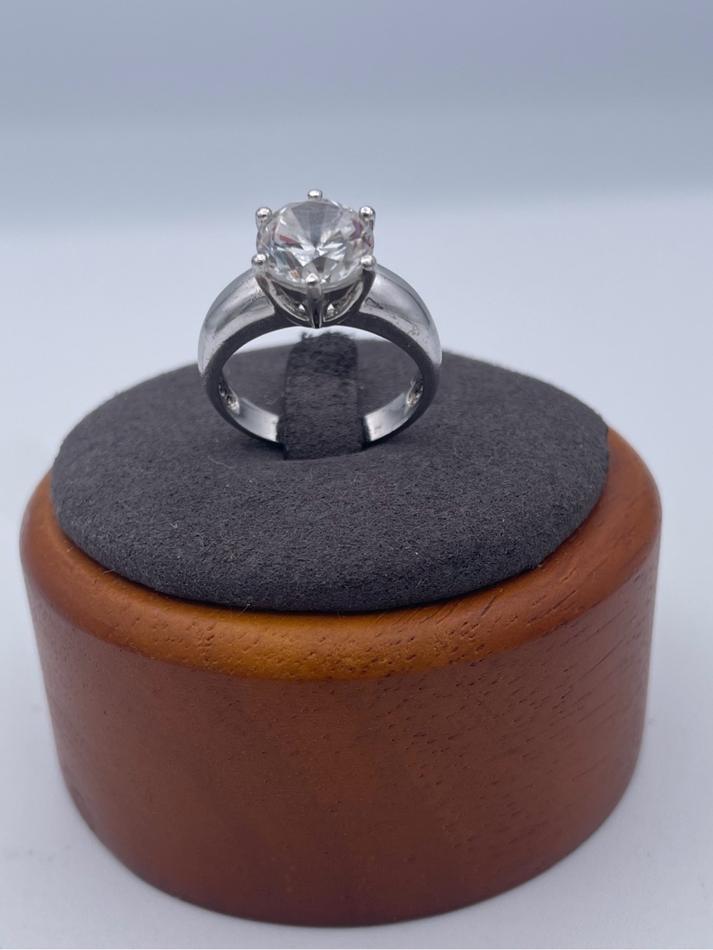 Sterling Silver 925 CZ Solitaire Ring | Round Cut Cubic Zirconia Promise Ring z7 - Picture 7 of 8